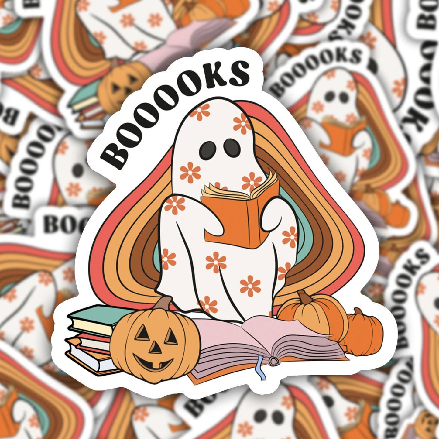 The Pin Pal Club - Books Ghost Vinyl Sticker