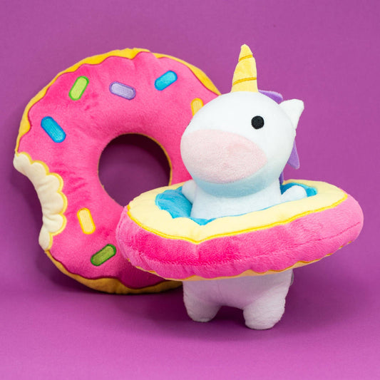 Work it, Hula Unicorn Stuffed Animal with 2 costumes set!