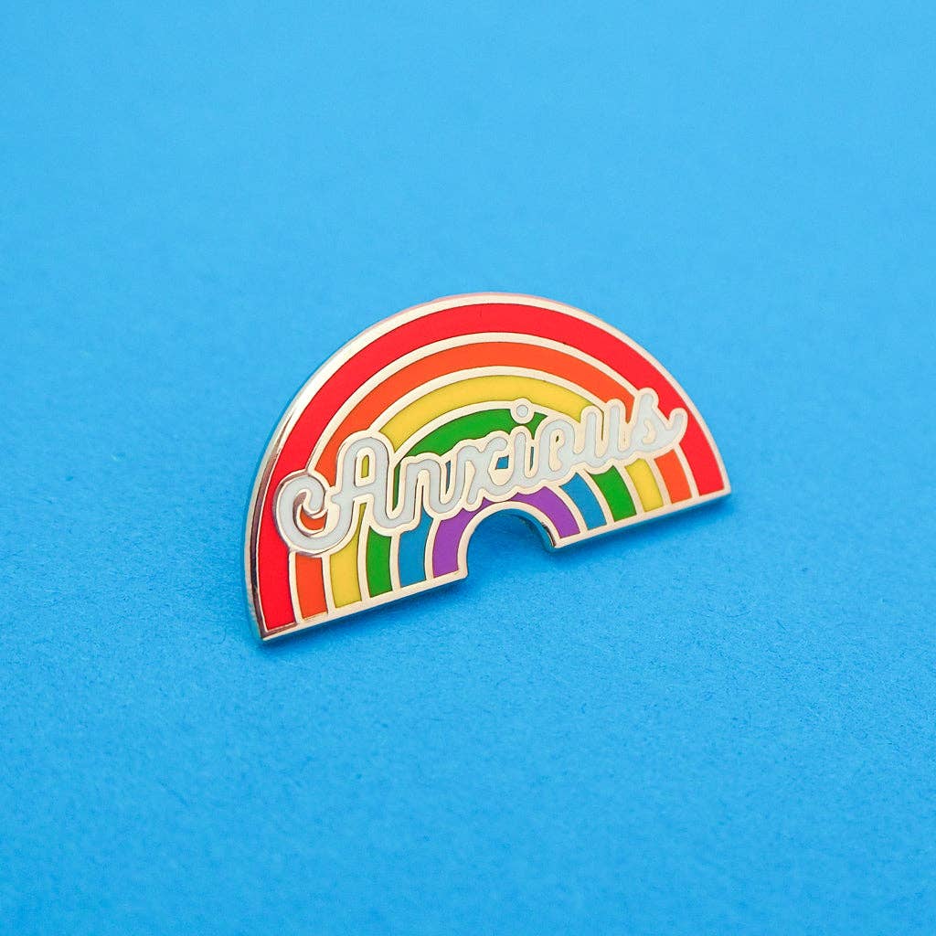 Anxious Enamel Pin