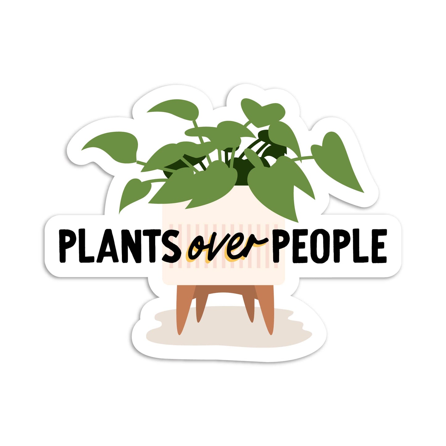 Plants over people vinyl sticker