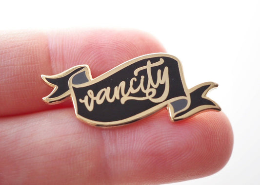 Black Vancity Banner - Lapel Pin