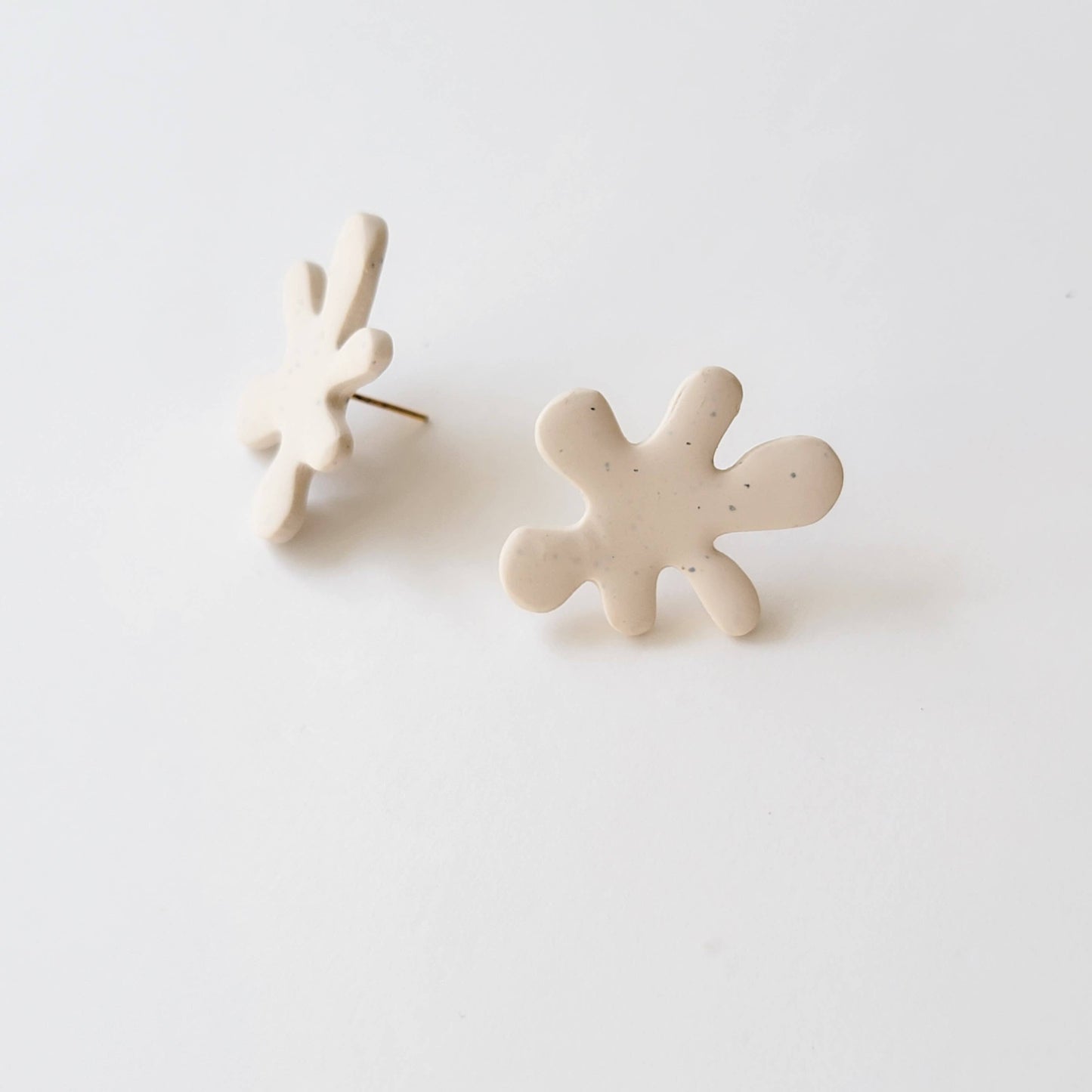 Lola - Splash Stud Earrings in Polymer Clay