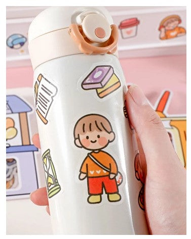 Cute children paper stickers