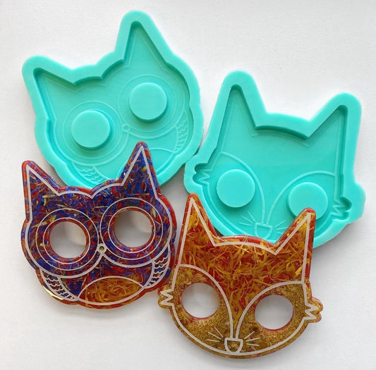 Fox and Owl Self defense keychains silicone molds