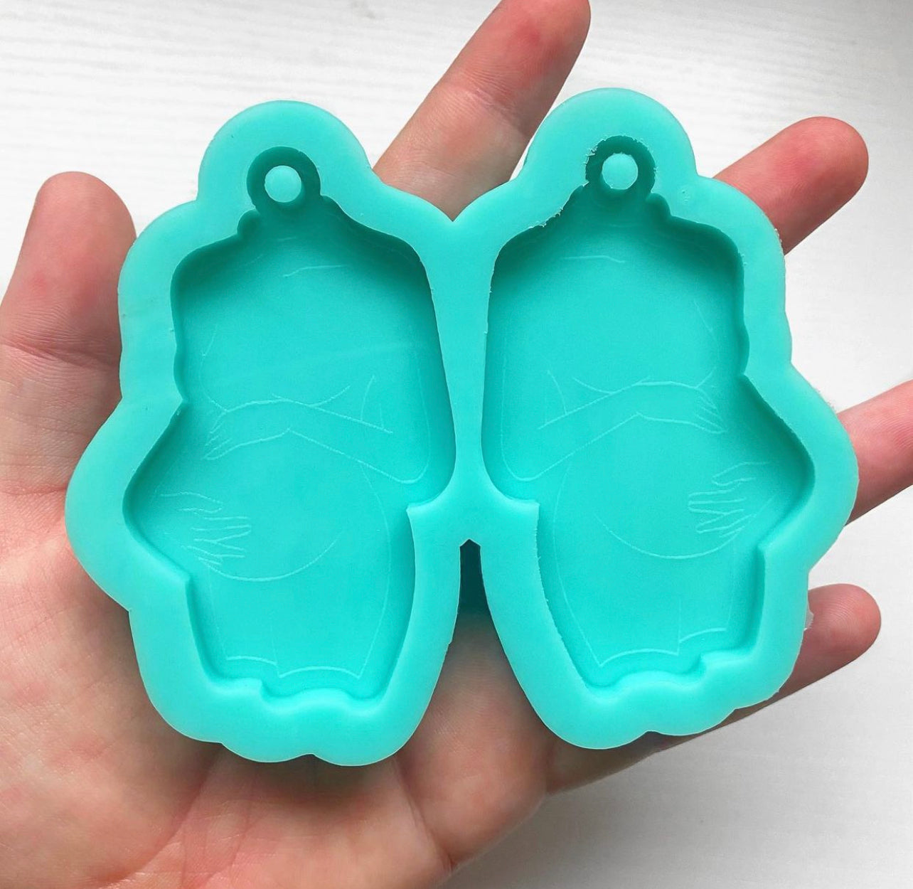 Pregnant mommy keychains/ earrings silicone mold