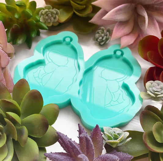 Mommy & me keychains/ earrings silicone mold