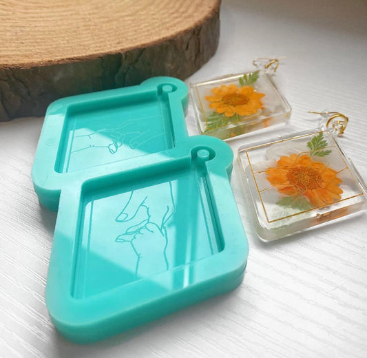 Diamond mommy & me keychains/ earrings silicone mold