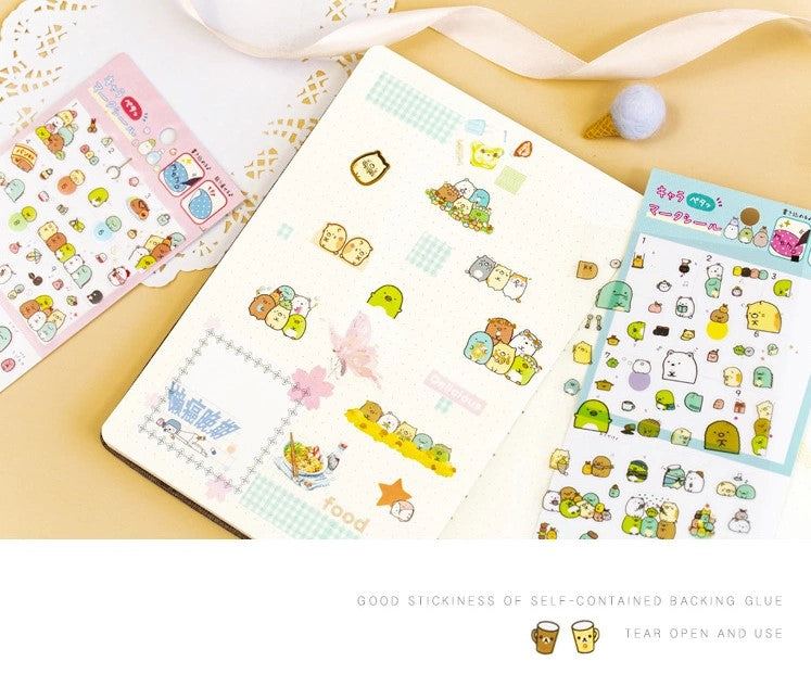 Kawaii Sumikkogurashi sticker sheets