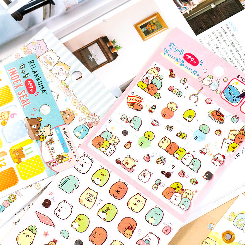 Kawaii Rilakkuma sticker sheets