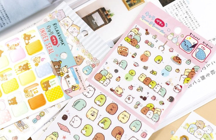 Kawaii Rilakkuma sticker sheets