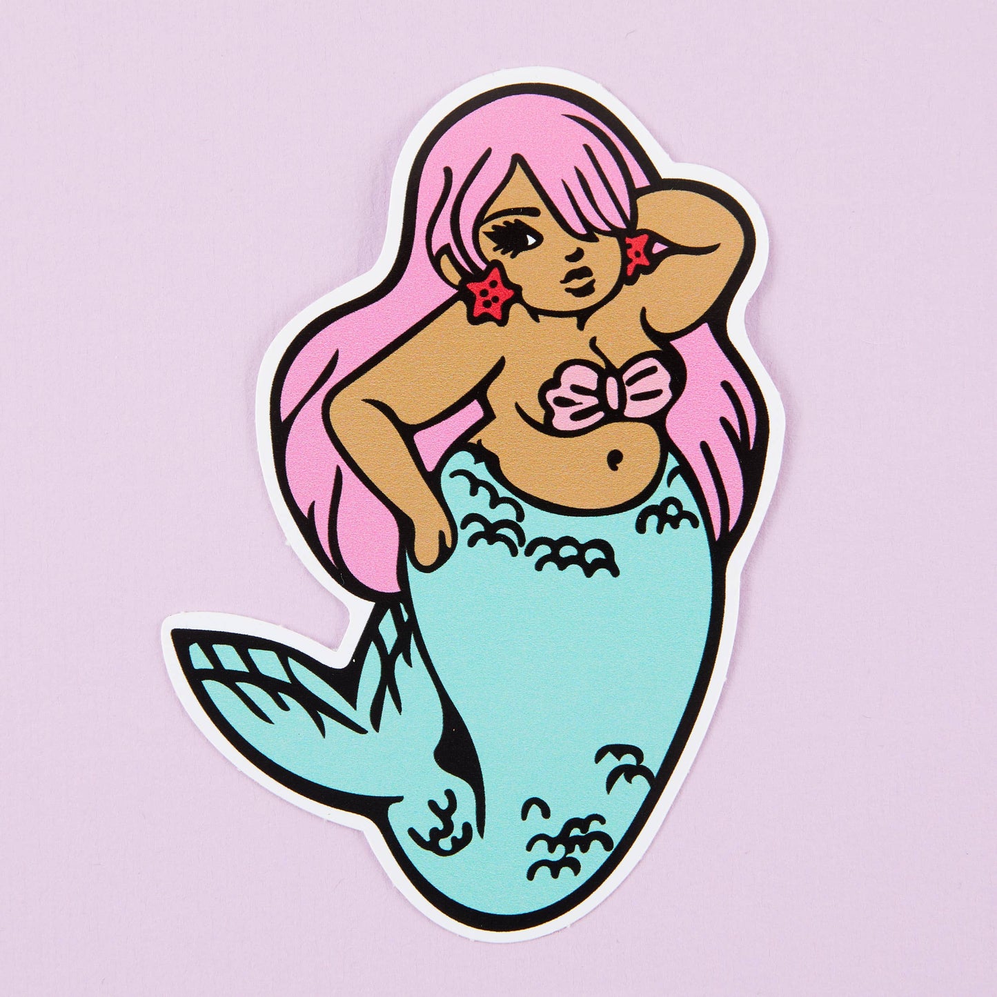 Chubby Mermaid Vinyl Sticker