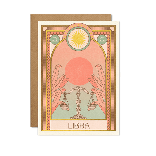 cai & jo - Libra Zodiac Card