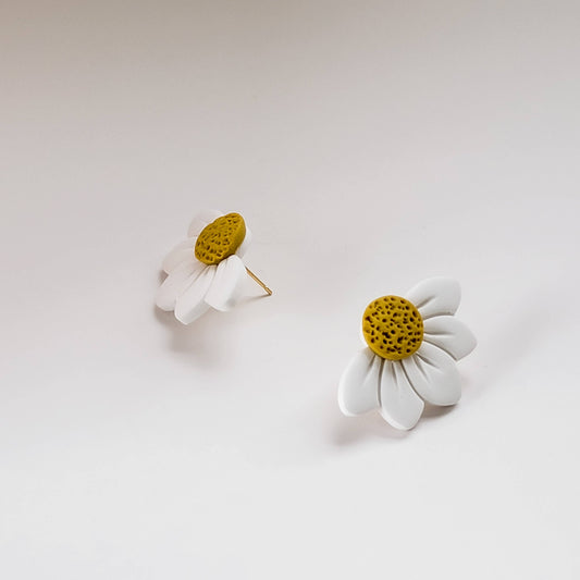 Yellow Dots Studio - Daisy Statement Studs | Polymer Clay Earrings