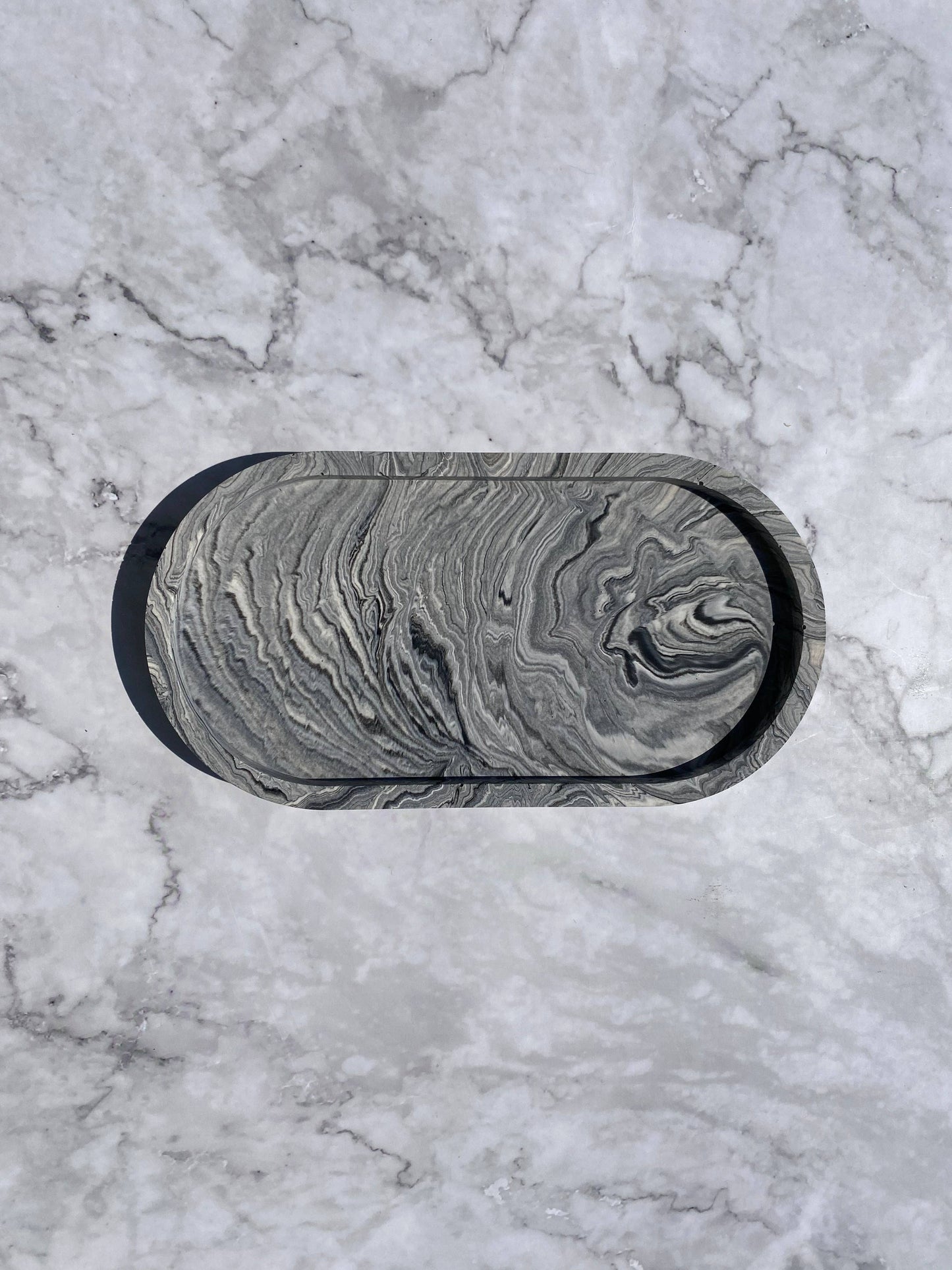 Black and White marble Trinket Tray