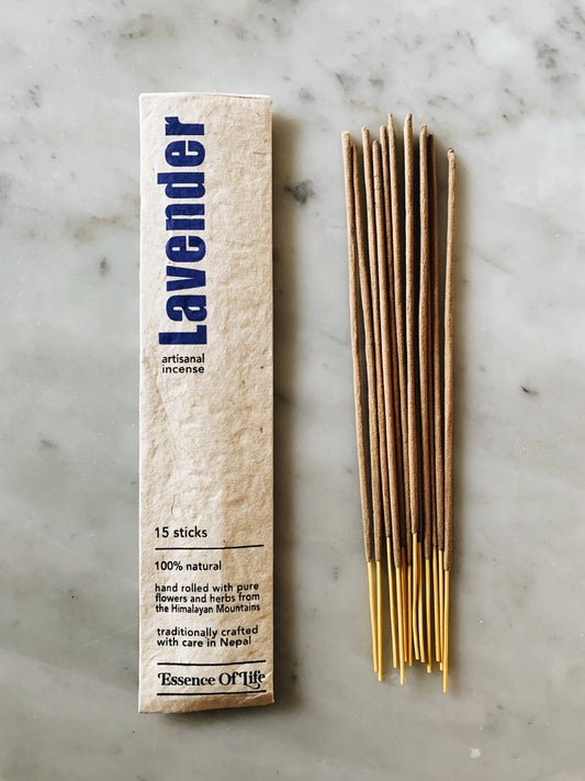 Essence of Life Organics - Handcrafted 100% Natural Artisanal incense, Lavender