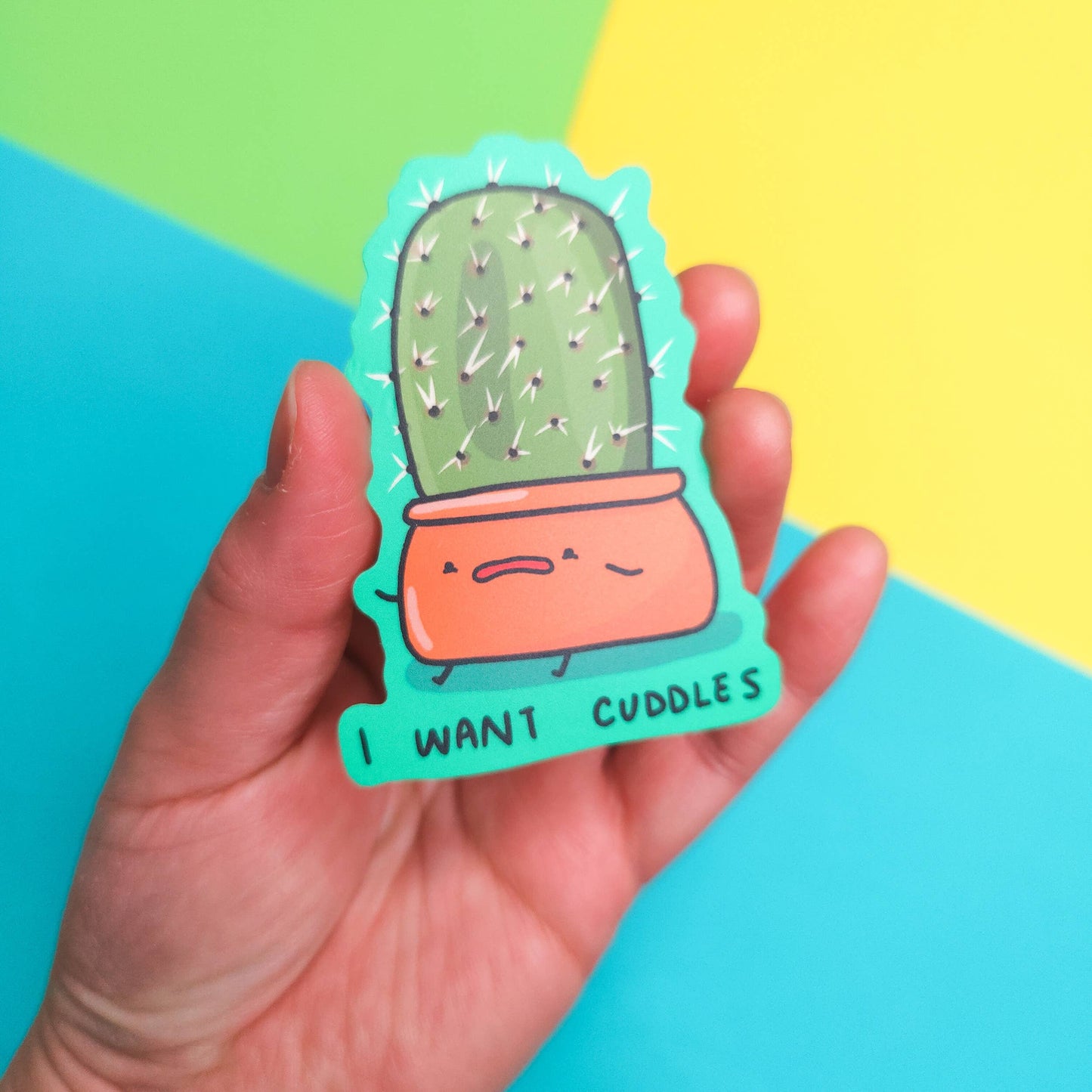 I Want Cuddles Vinyl Sticker