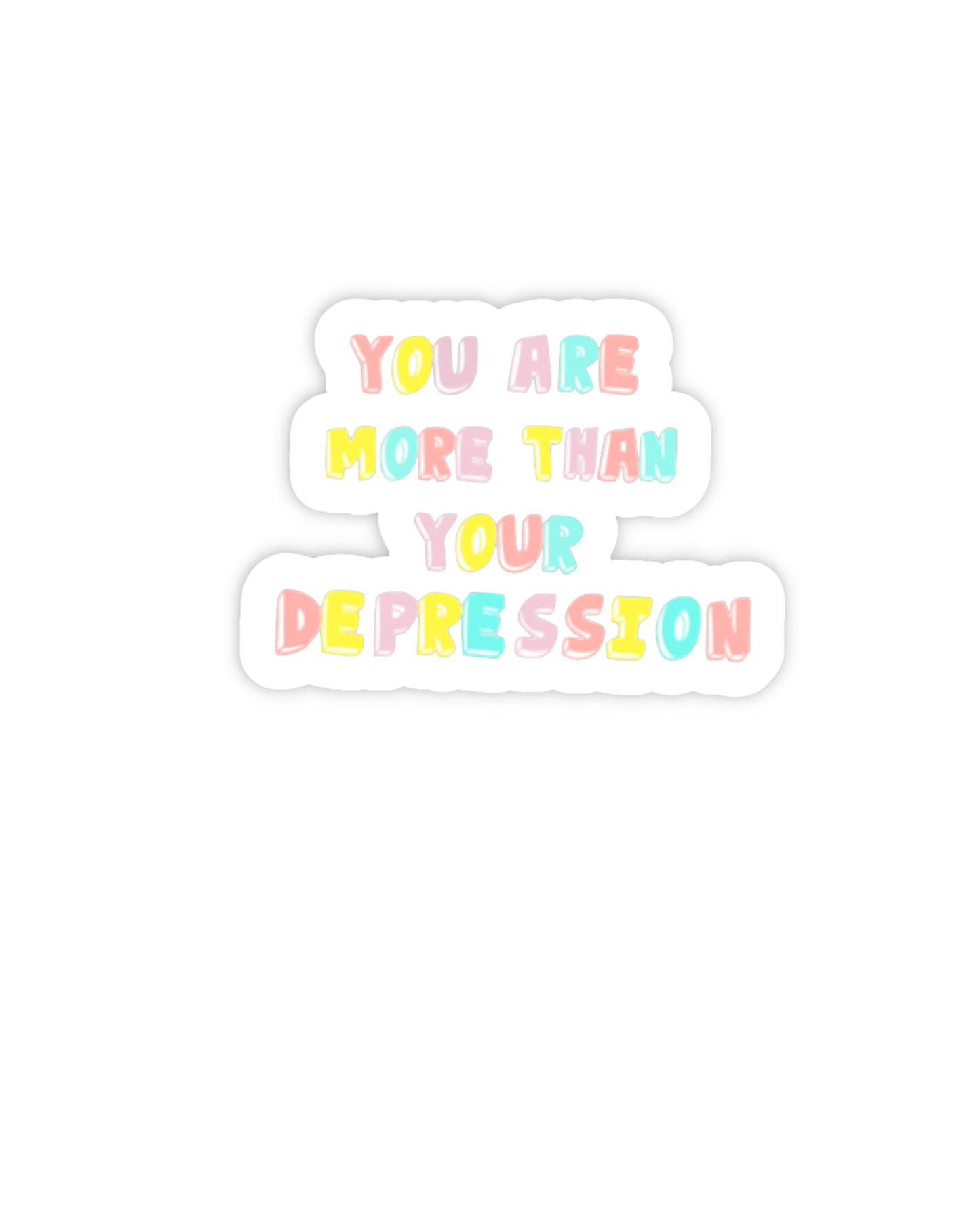You are more than your depression mental health sticker