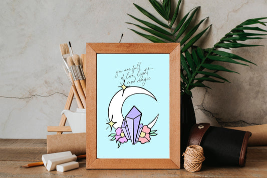 Crystal healing print