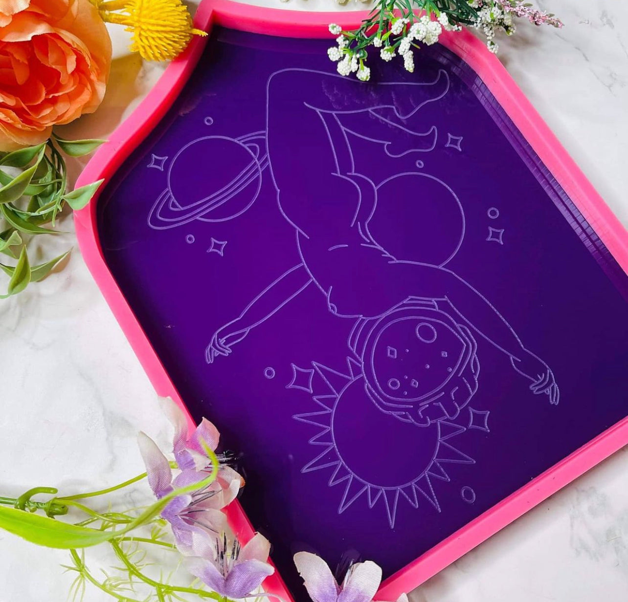 Space babe tray silicone mold
