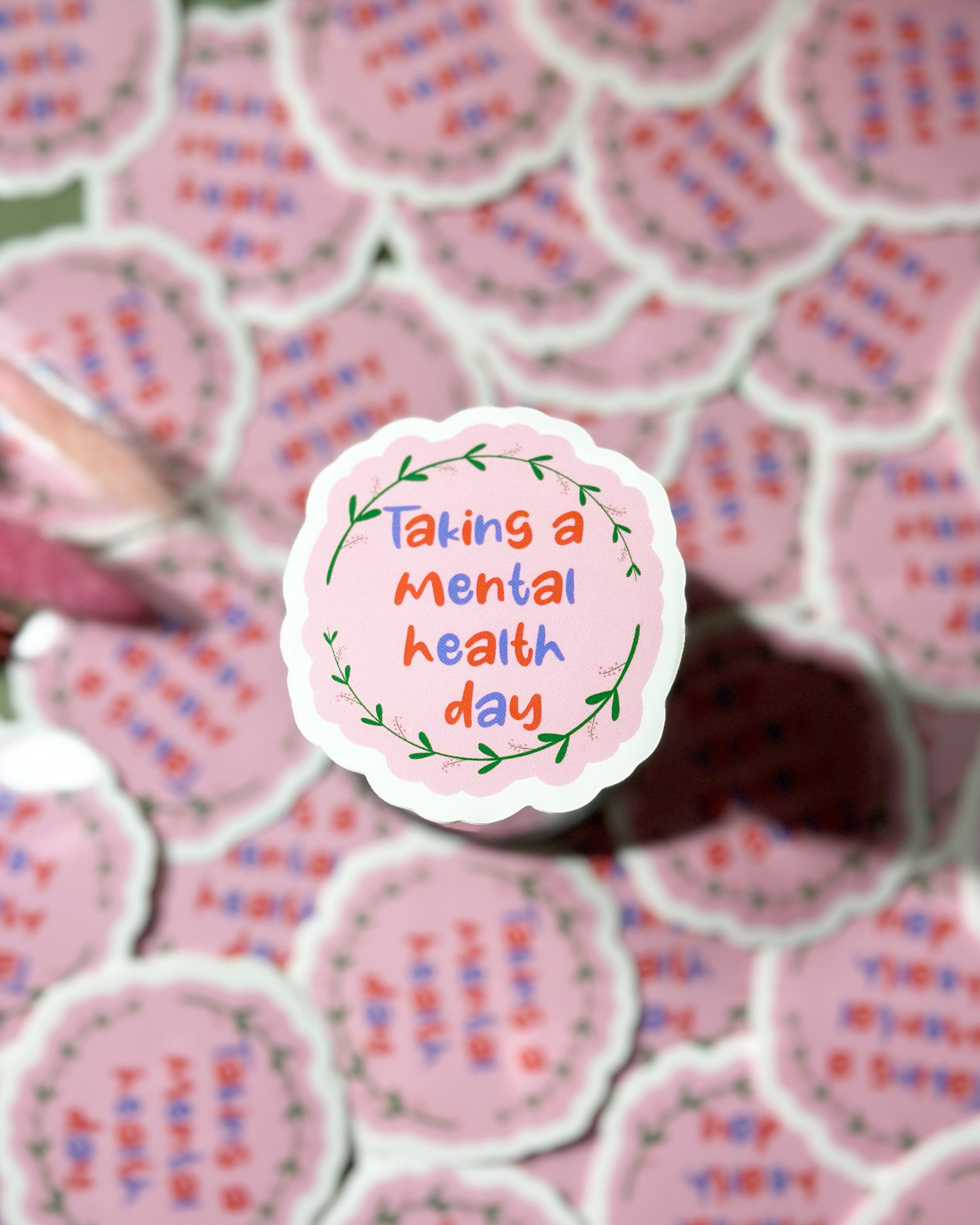 Health Day Sticker “Taking a mental health day” Sticker – The Flamingo Collective