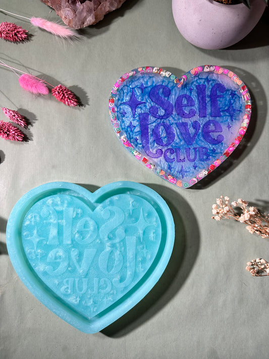 Heart shape self love silicone mold