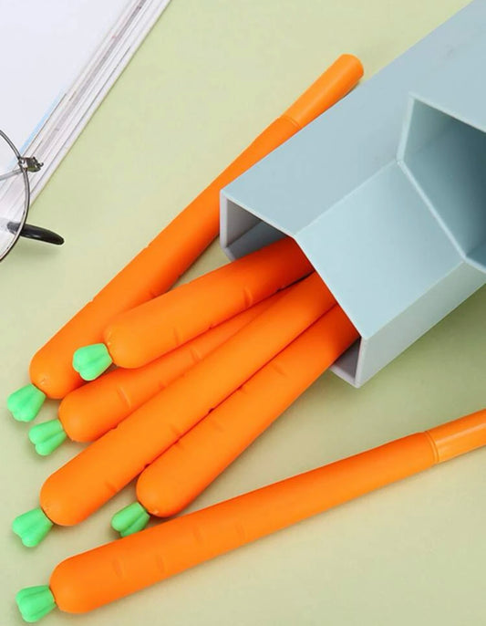 Carrot shaped gel pens