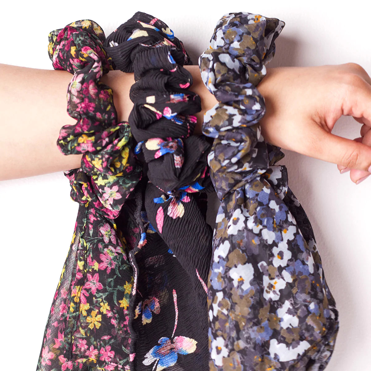 LIMN Soft Chiffon scarf scrunchies