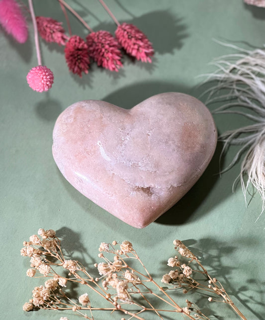 Crystal Pink amethyst heart shape 135804