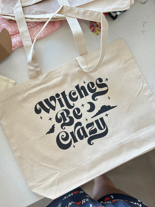 Witches be crazy tote bag *large*