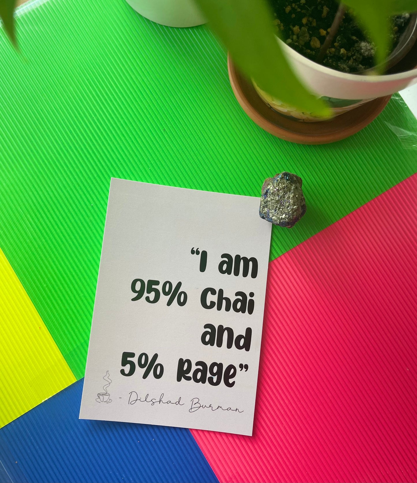 95 % Chai & 5% Rage print