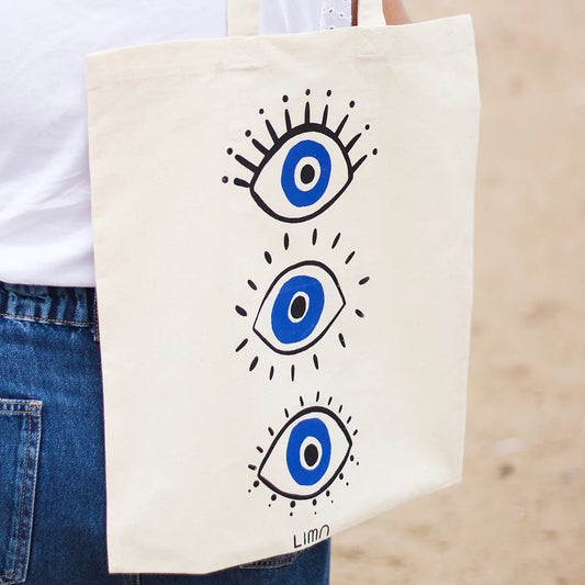 Knitting Nazar Big Bag / Evil Eye Beach Bags / Handmade Bags - Etsy