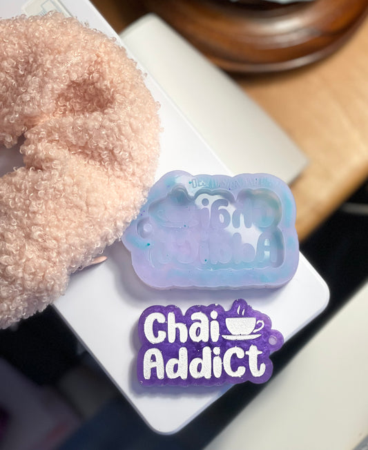 Chai addict keychains or earrings silicone molds