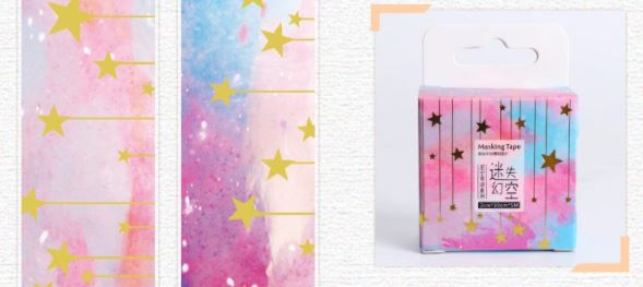 Constellations/Galaxy Horoscope Sakura washi tape